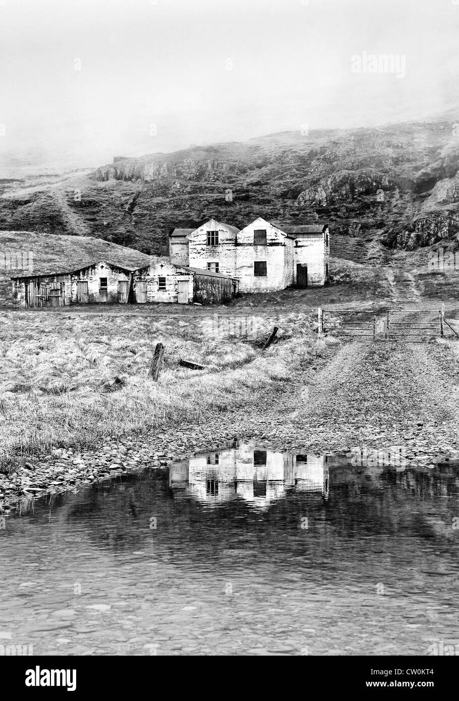 Derelict building, Iceland Stock Photo