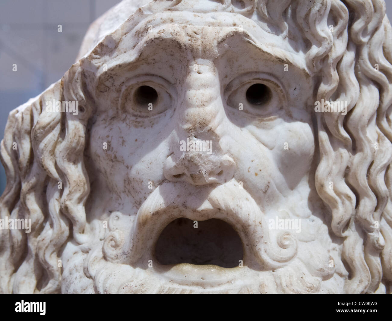 Head of a bearded man, ancient Cyprus - the Ashmolean Museum, Oxford Stock Photo