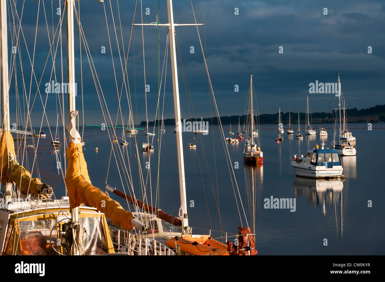 Devon england topsham on east side river hires stock photography and