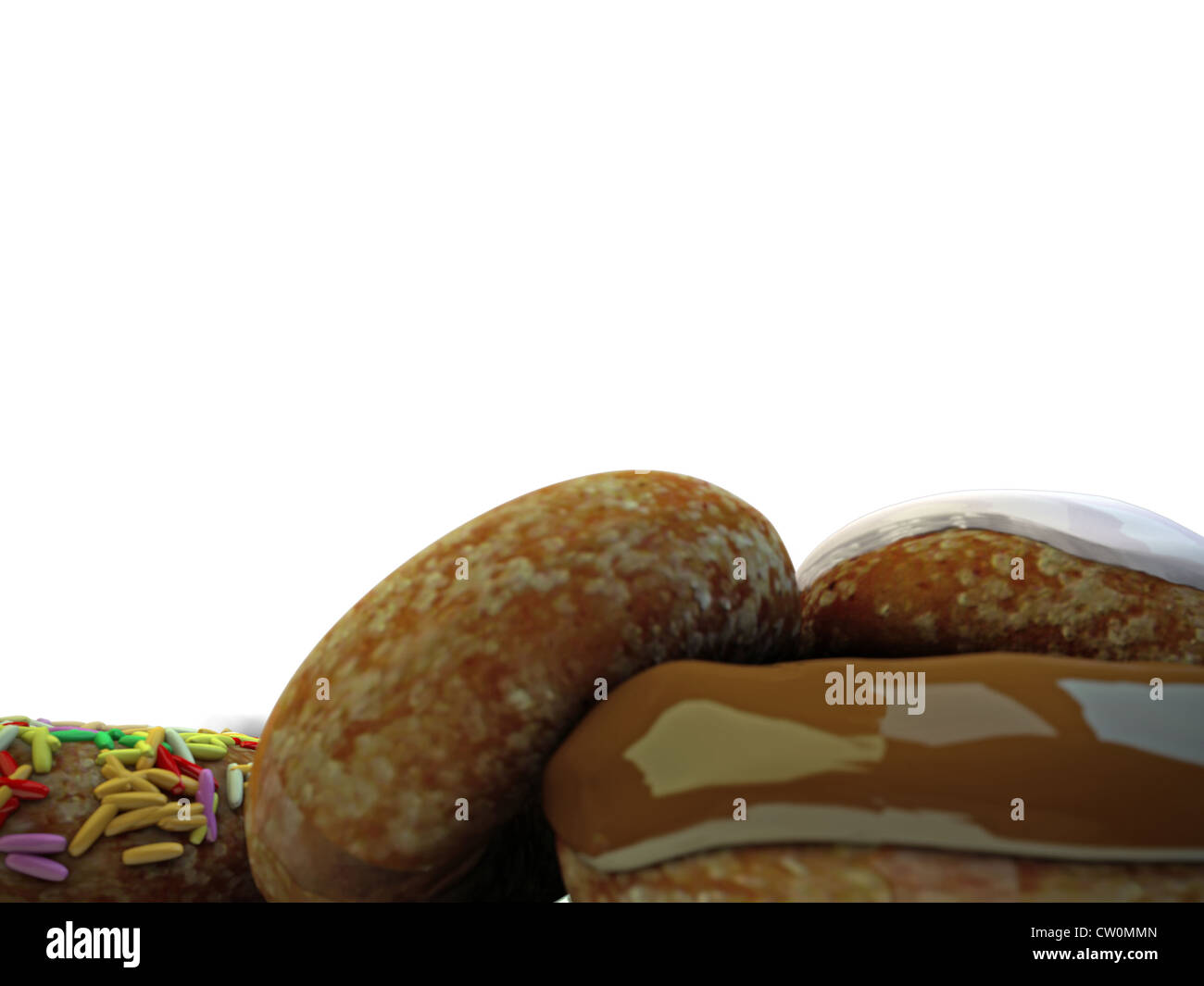 donuts isolated on white background Stock Photo - Alamy