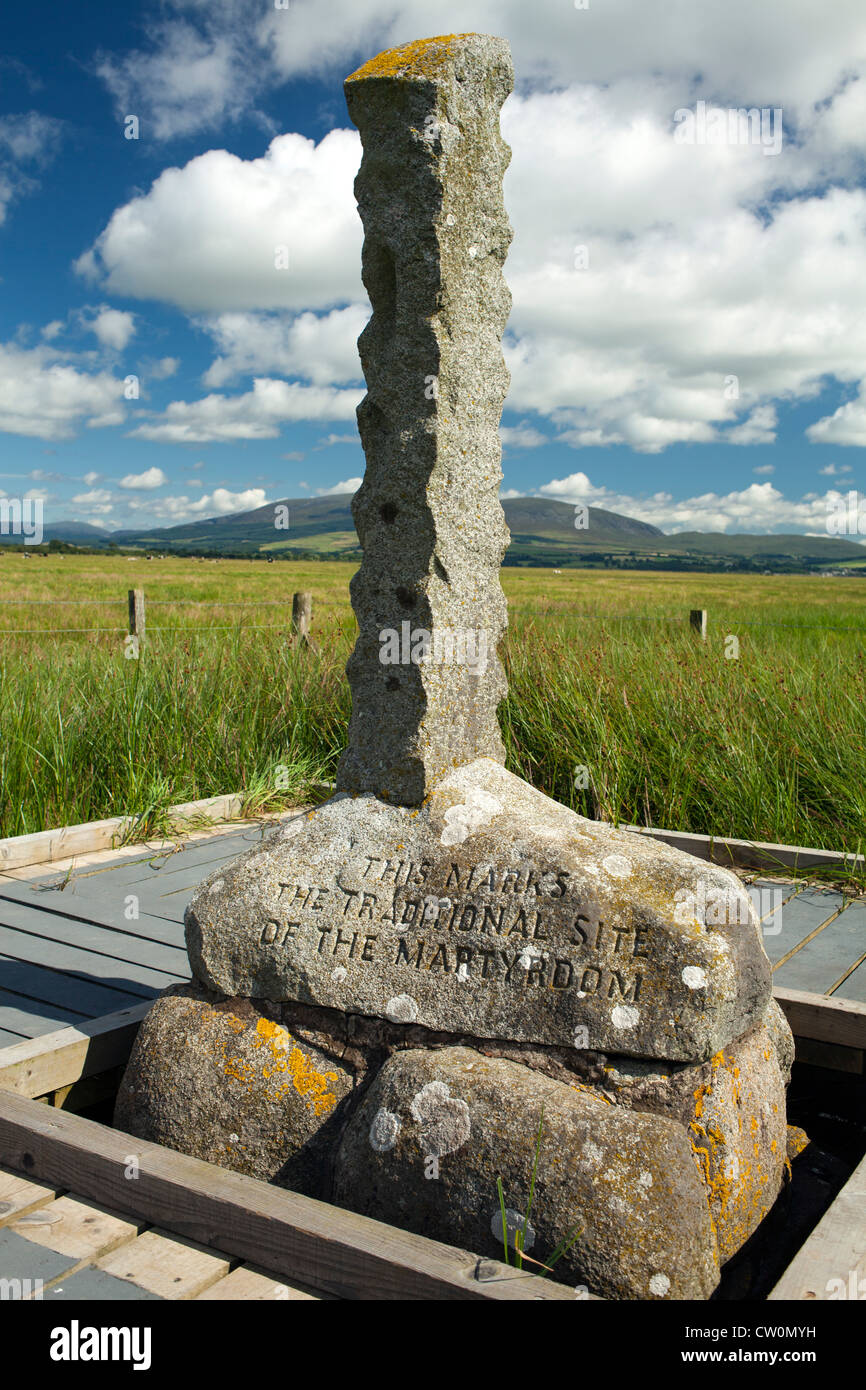 Wigtown Martyrs, Martyrs' Stake monument to two women Covenantors near Wigtown Galloway Scotland Stock Photo
