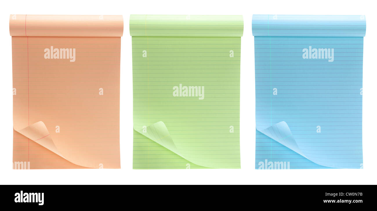 Color Note Pads Stock Photo Alamy