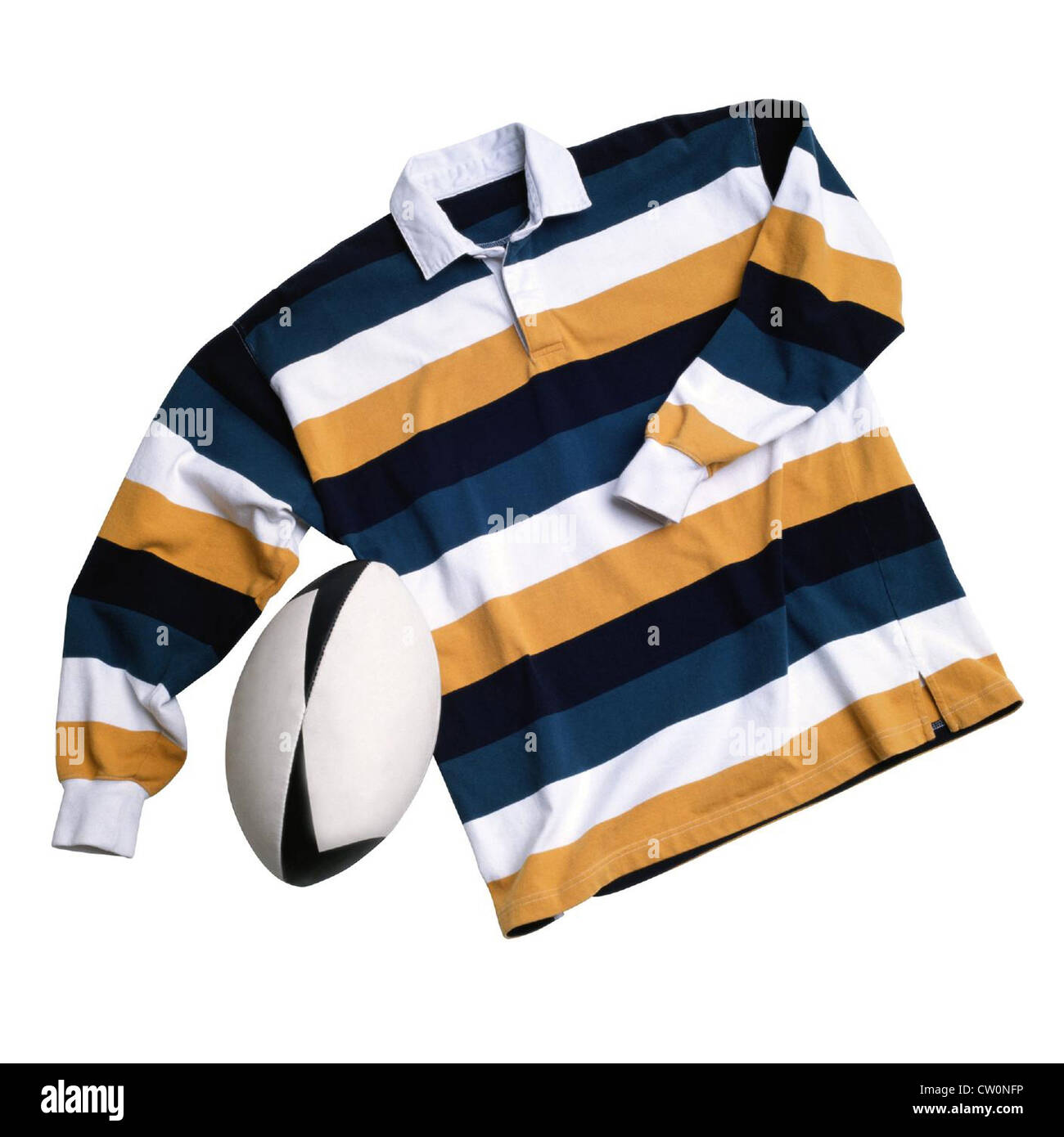 rugby clothing and rugby ball Stock Photo
