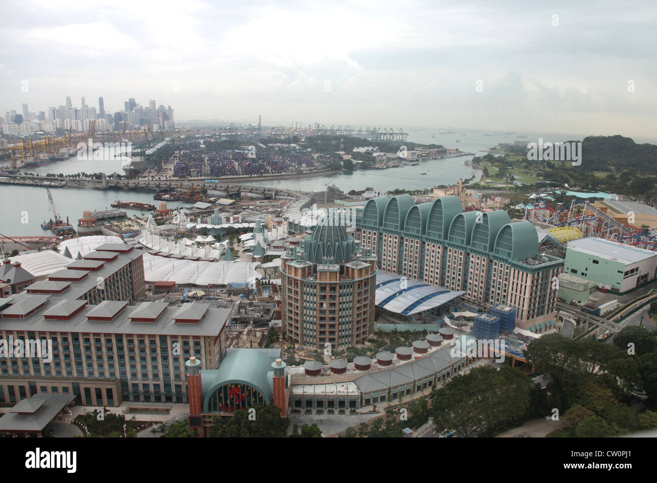 Resort World Sentosa Singapore Under Construction In January 10 With Port Of Singapore Behind In The Background Stock Photo Alamy Resort World Sentosa Singapore Under Construction In January 10 With Port Of Singapore Behind In The Background Stock Photo Alamy