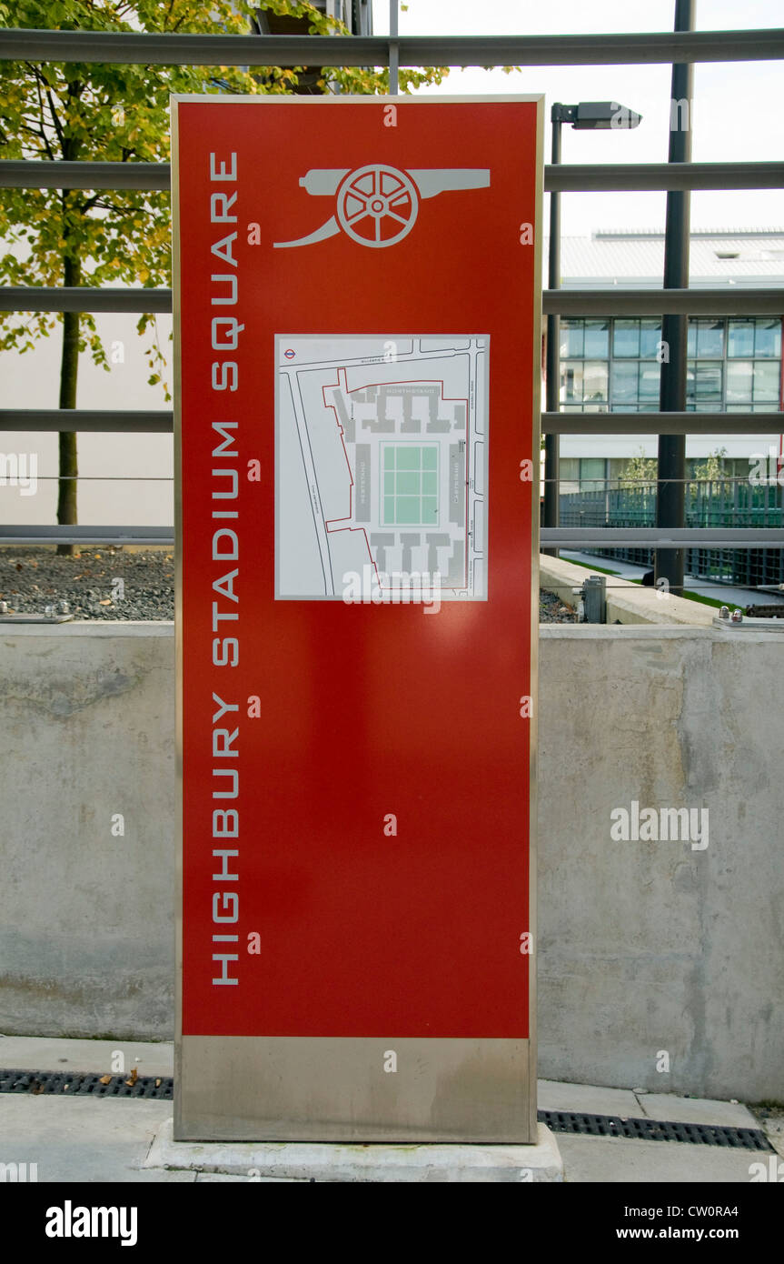 Highbury Stadium Square information board, London Borough of Islington