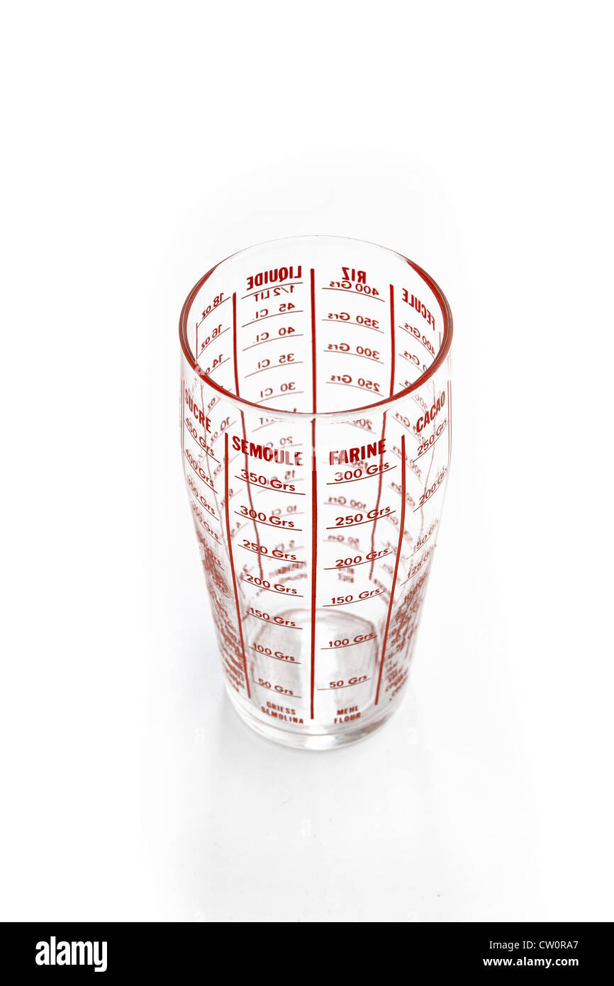 Glass measuring jug Stock Photo Alamy