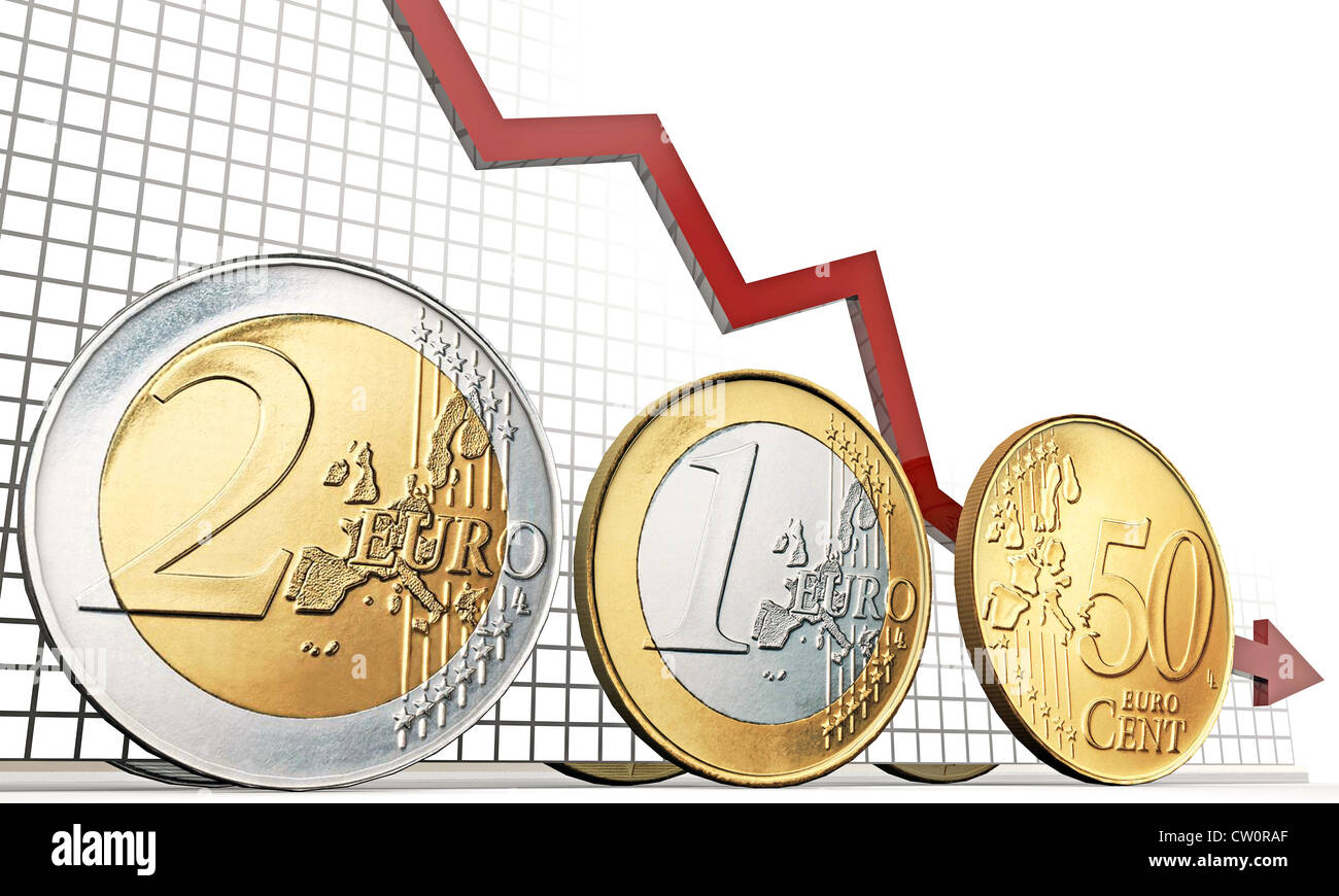 euro coins isolated on white background Stock Photo - Alamy