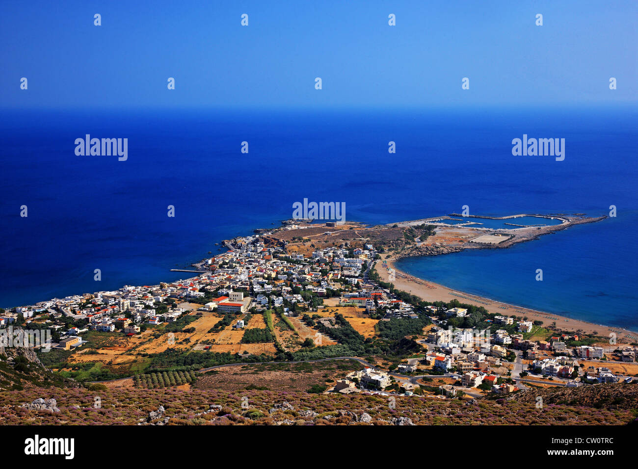 Paleochora town to the south of Chania prefecture, Crete, Greece Stock Photo