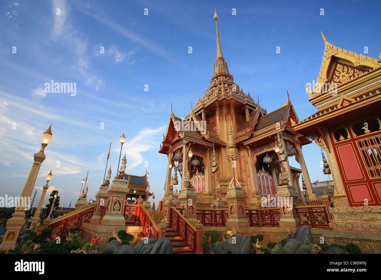Beautiful architecture of Royal funeral pyre for cremation ceremony of the HRH Princess
