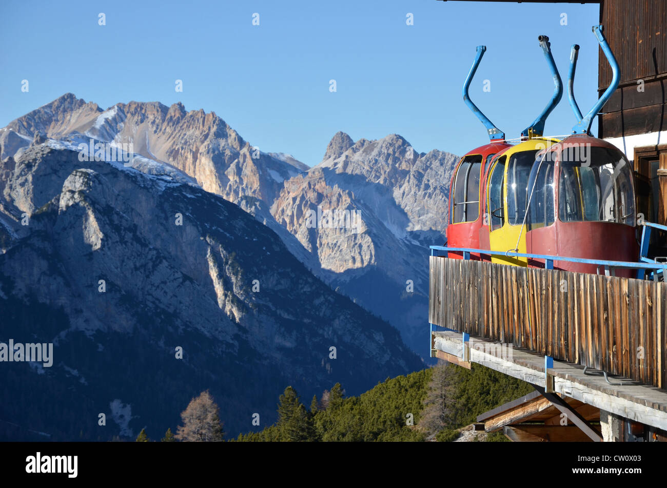 Abandoned gondolas Stock Photo