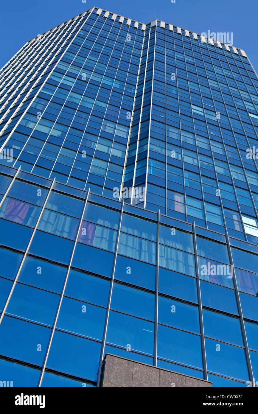 office building over blue sky background Stock Photo - Alamy