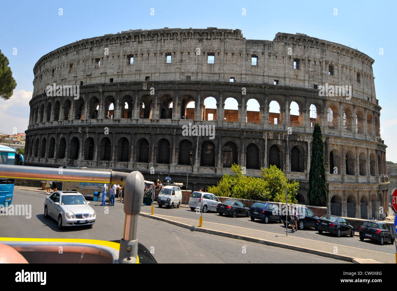 Roman Colliseum Rome Italy Europe Mediterranean Stock Photo