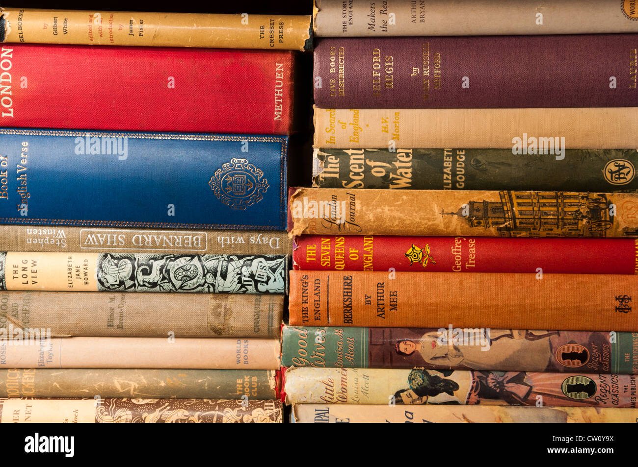 A pile of old books Stock Photo