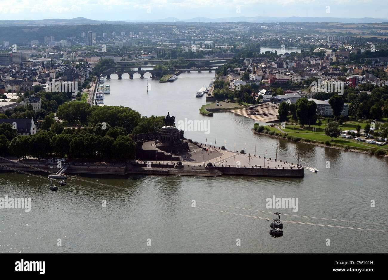 The Deutsches Eck in Koblenz Germany Stock Photo Alamy