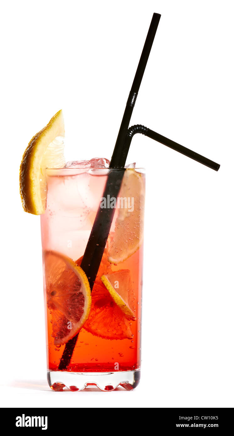 Vodka tonic cocktail isolated on white background Stock Photo Alamy