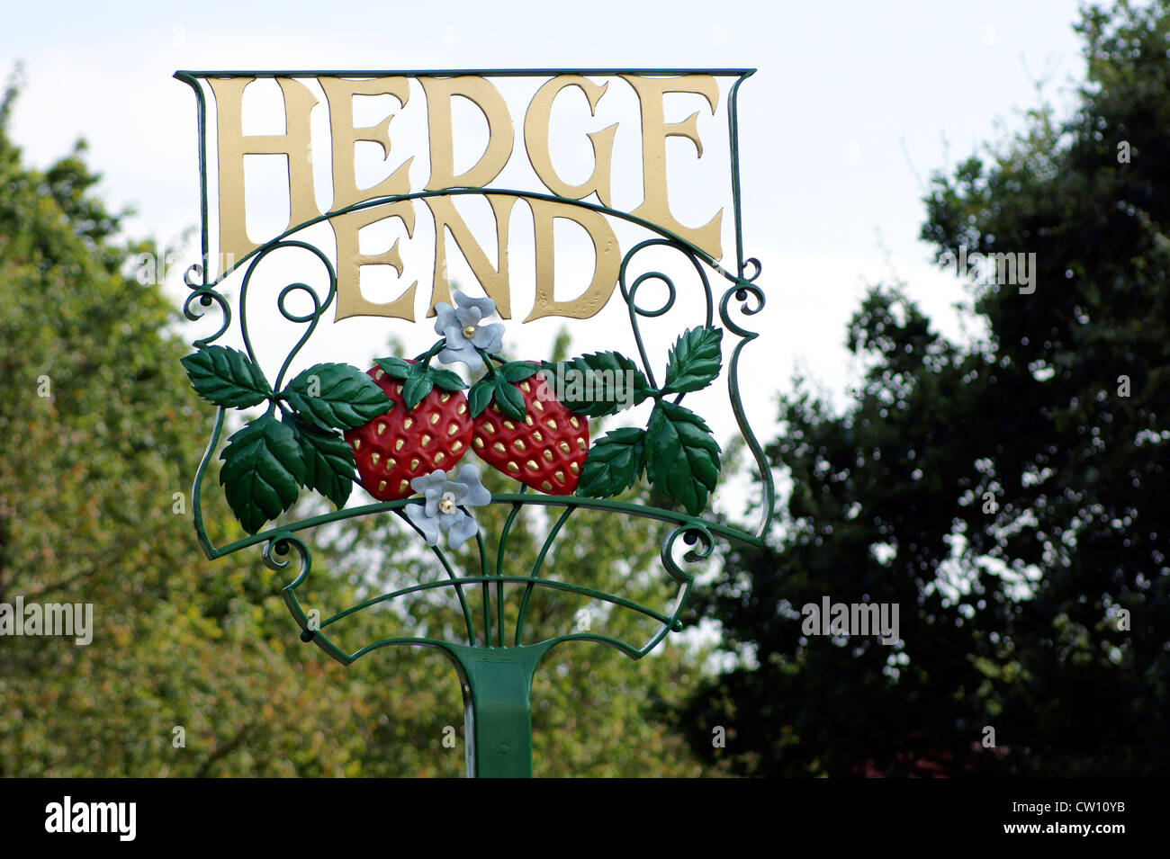 HEDGE END SIGN Stock Photo Alamy