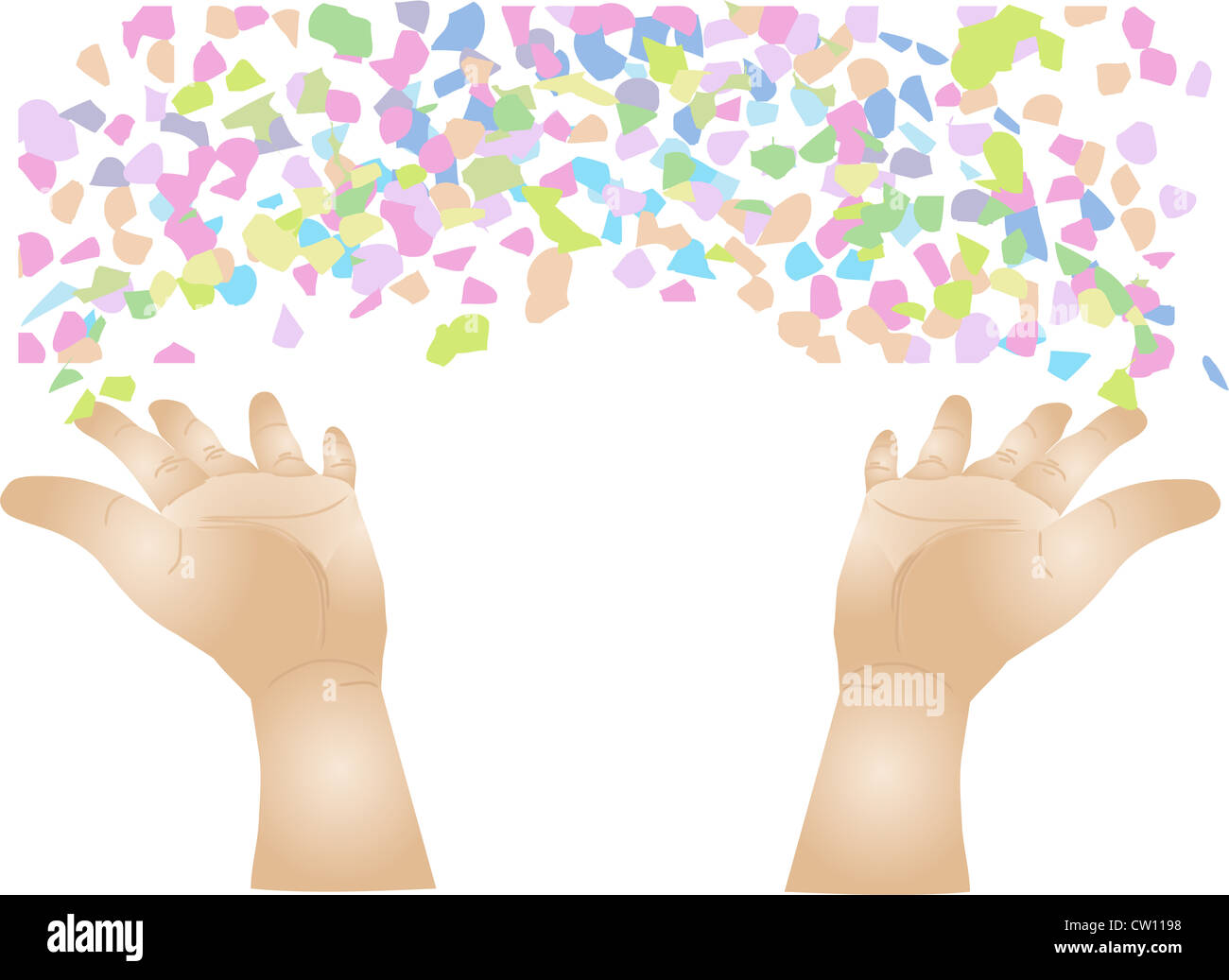 Hand throwing confetti hires stock photography and images Alamy