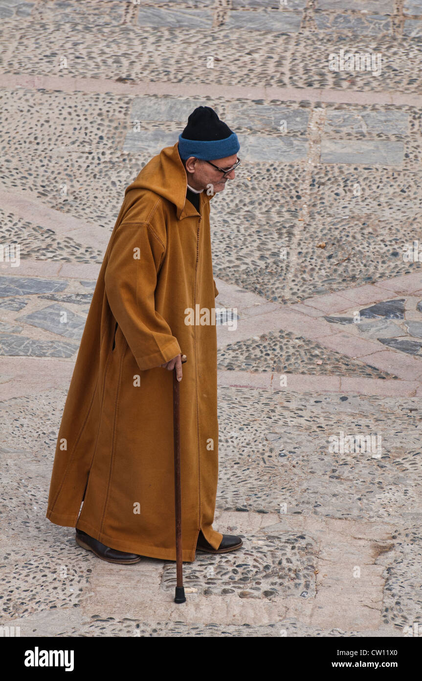 old man walking with a cane in Marrakech, Morocco Stock Photo - Alamy