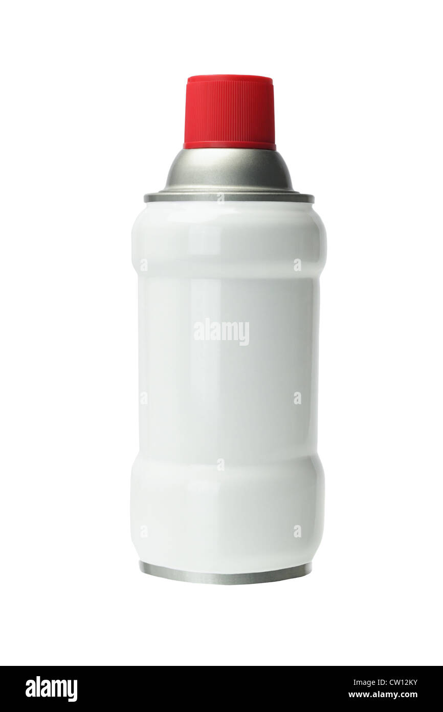 Blank Aerosol Tin Can on White Background Stock Photo - Alamy