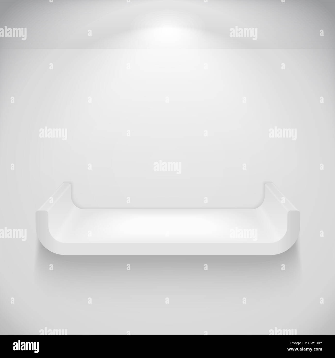 Gray shelf on the wall, vector eps10 illustration Stock Photo - Alamy