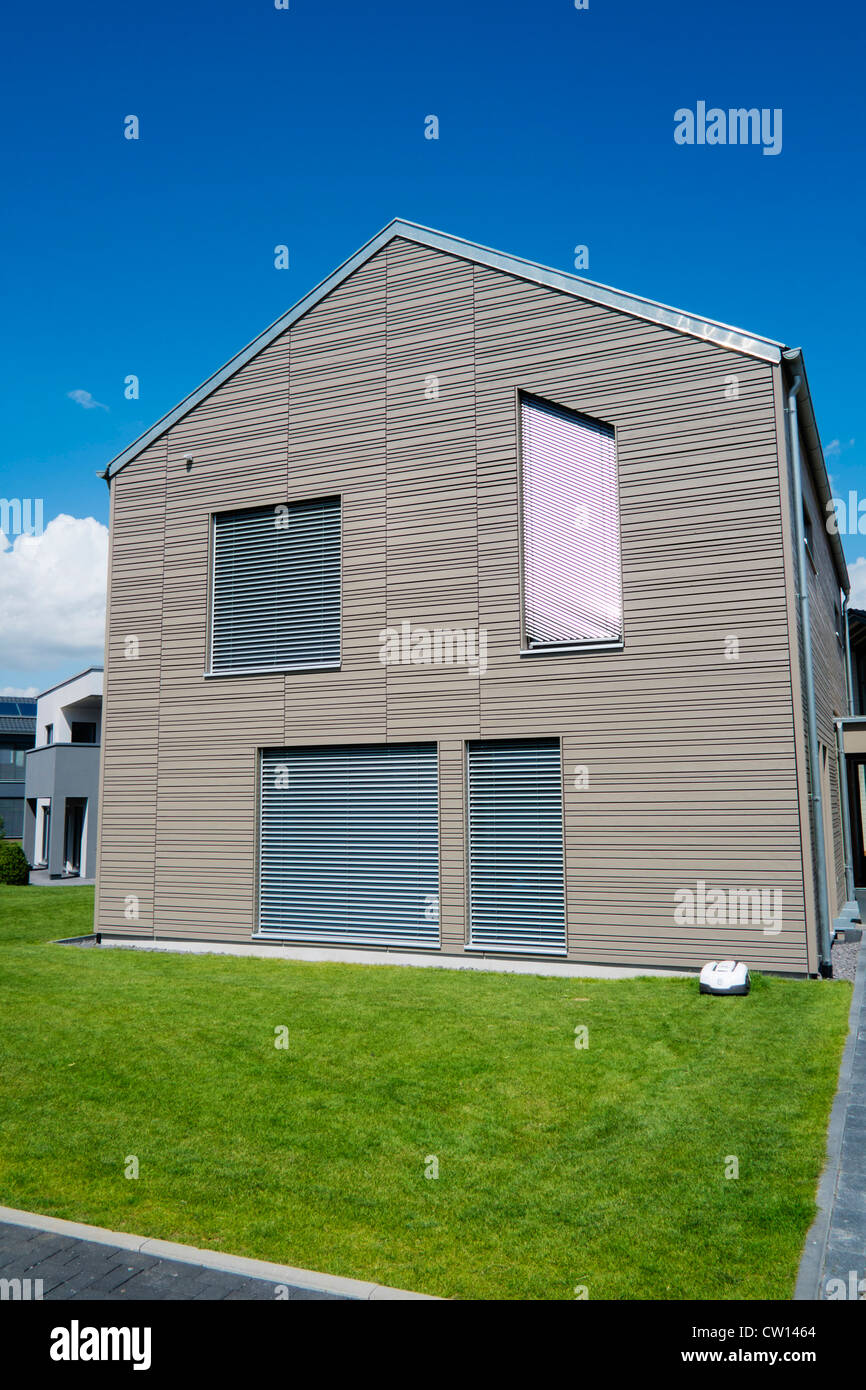 Modern highly energy efficient family house in Germany Stock Photo