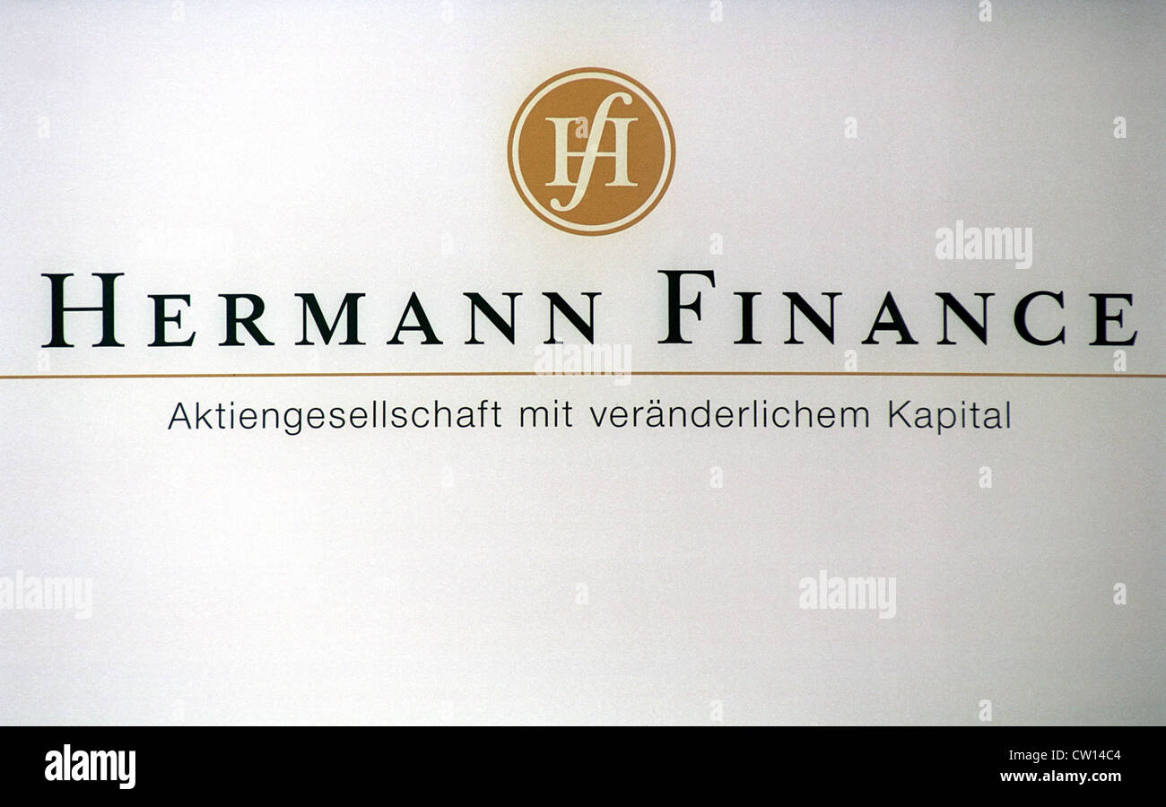 Logo Hermann Finance AG mvk (Principality of Liechtenstein) Stock Photo