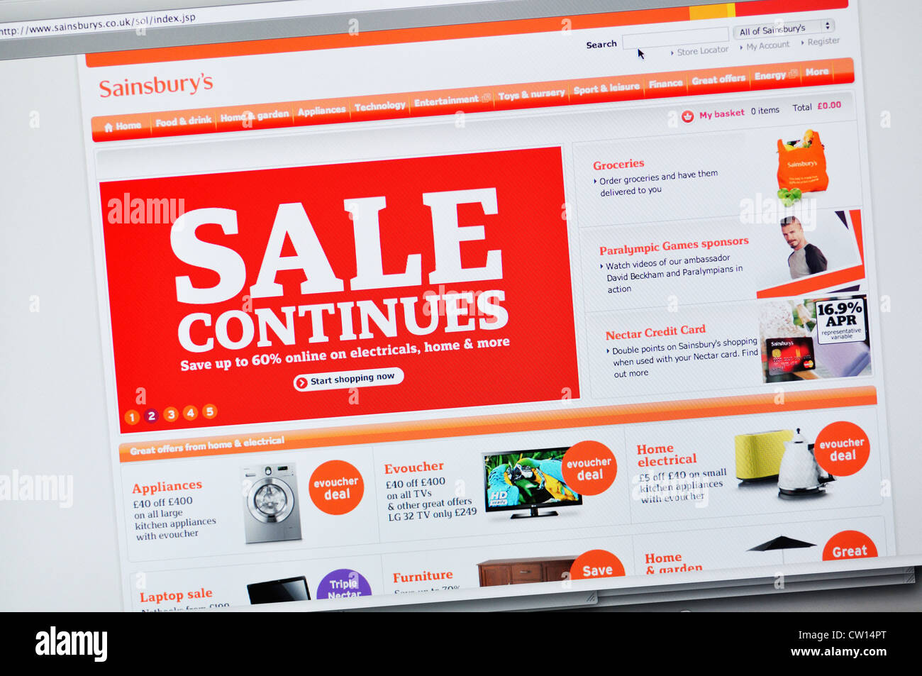 Sainsbury website online shopping hires stock photography and images