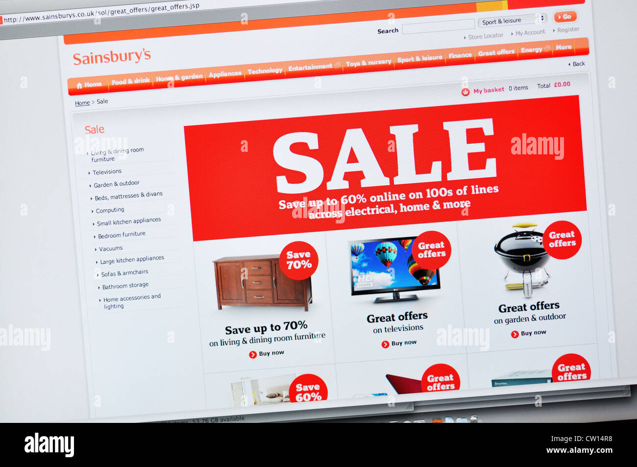 Sainsbury Website Online Shopping Hi res Stock Photography And Images 