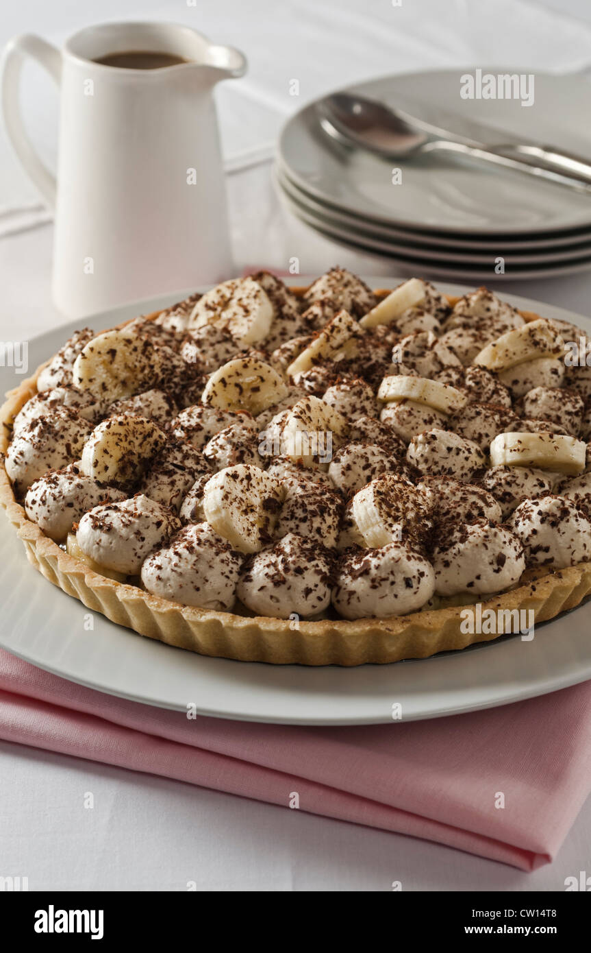 Banoffee pie Banana toffee cream dessert Stock Photo Alamy