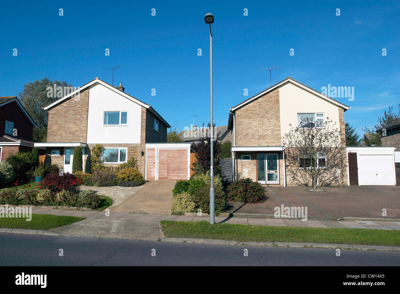Affordable housing, identical houses. England, UK Stock Photo Alamy