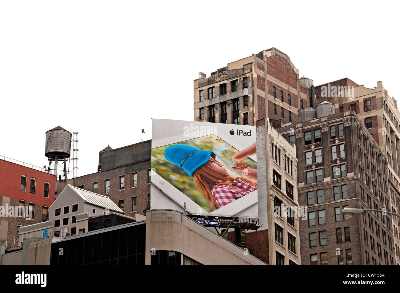 iPad Apple sign store Flatiron District Broadway 5th Avenue Manhattan New York City United States of America Stock Photo
