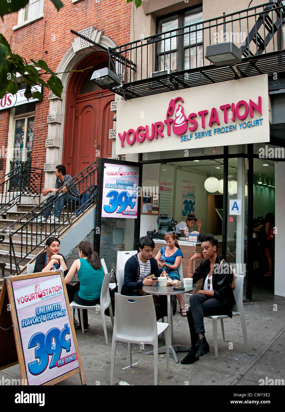 Yogurt Station East Village Manhattan New York City United States of America Stock Photo Alamy