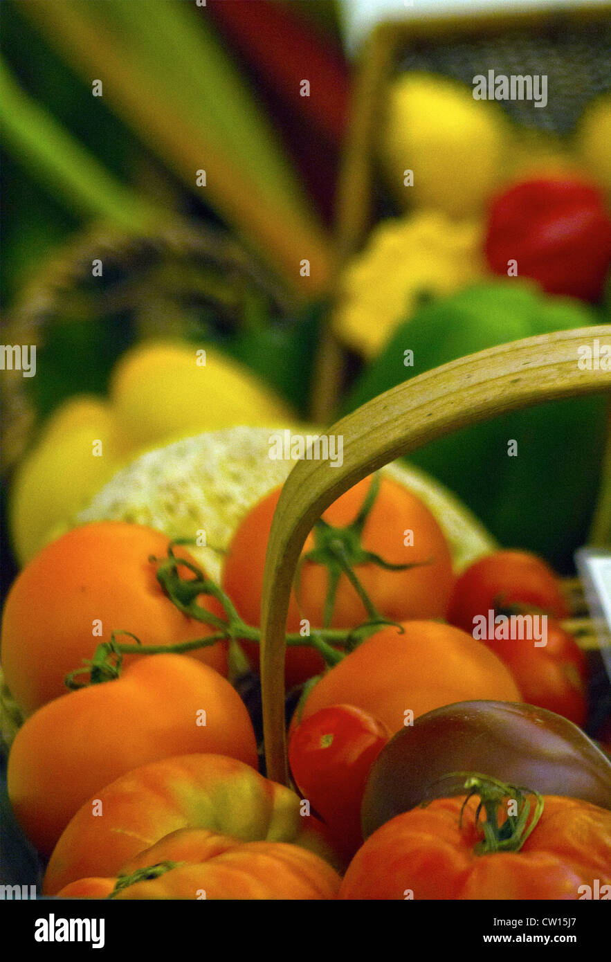 Fresh vegetables in a basket Stock Photo Alamy