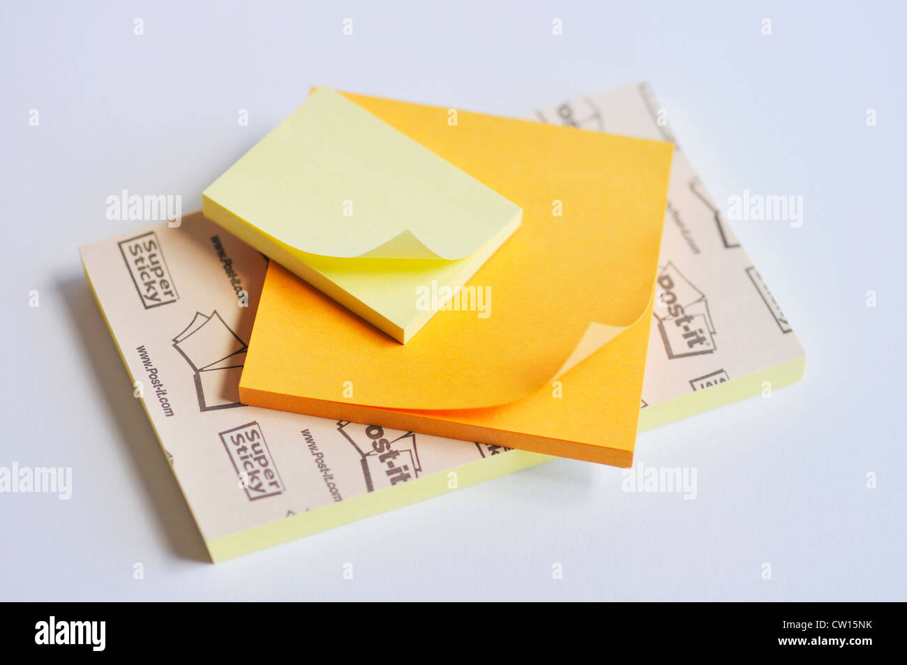 Yellow postit notes Stock Photo Alamy