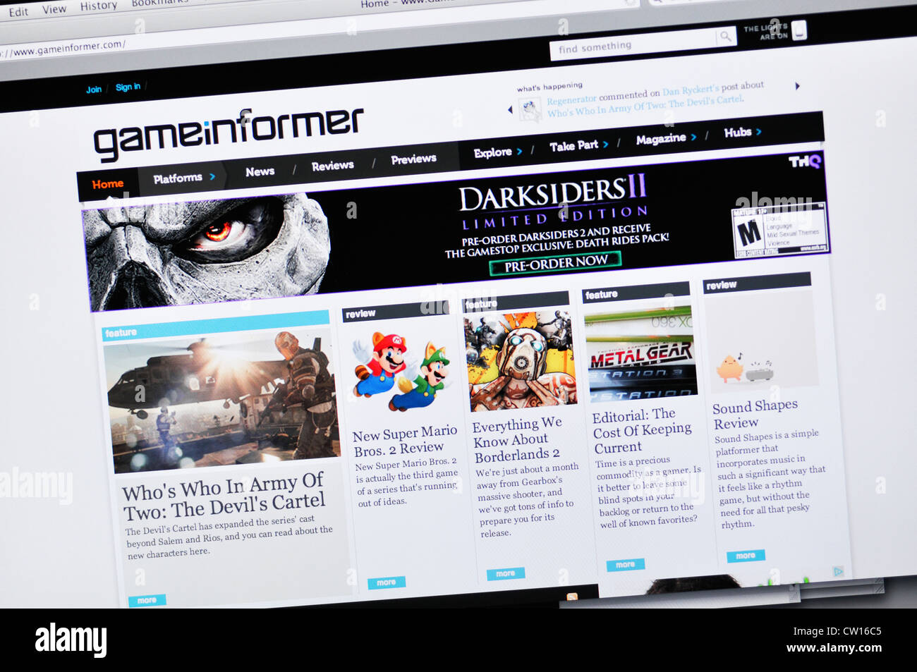 Game Informer website Stock Photo