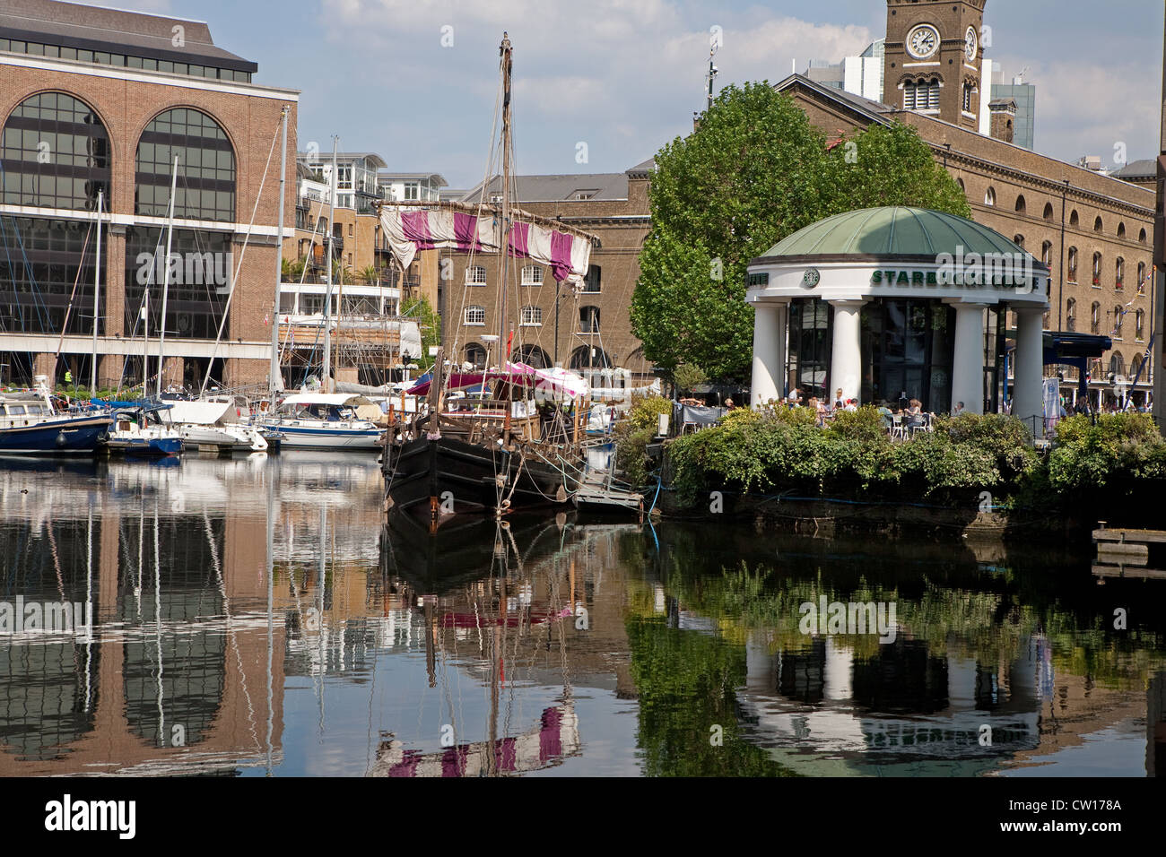 Starbucks coffee shop in St katherines Dock London Stock Photo Alamy