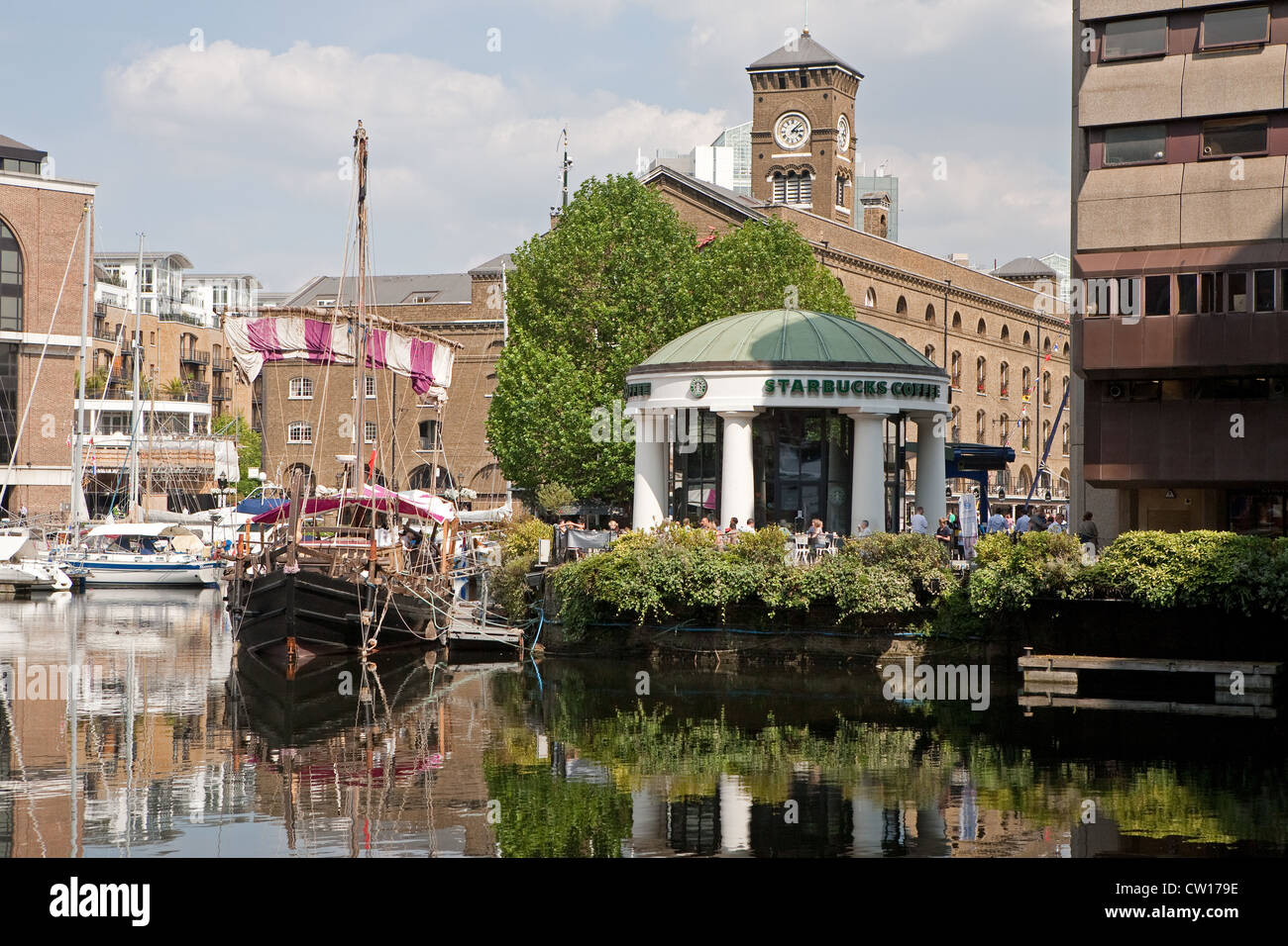 Starbucks coffee shop in St katherines Dock London Stock Photo Alamy