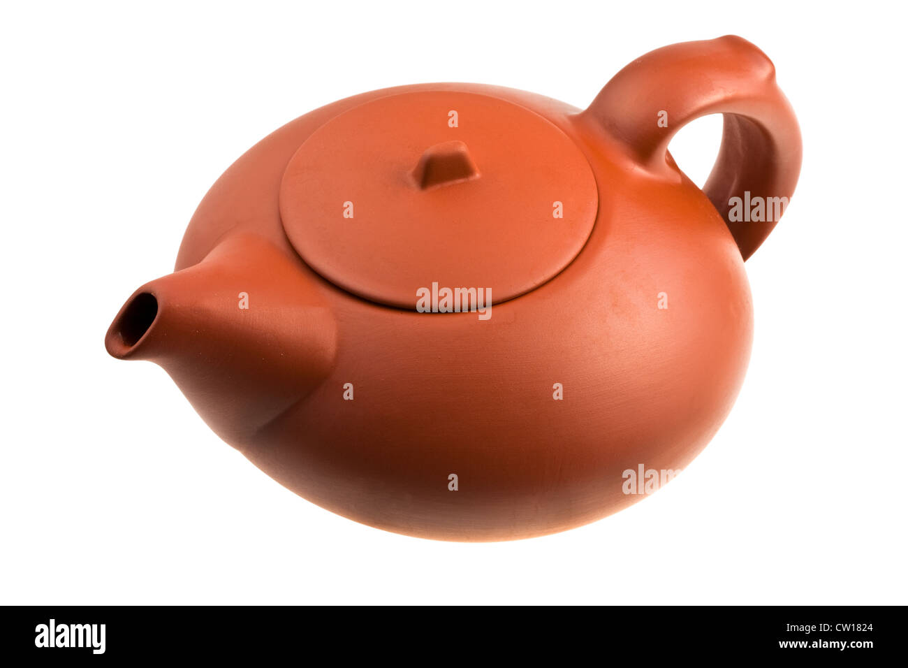 brown Chinese teapot isolated on white Stock Photo Alamy