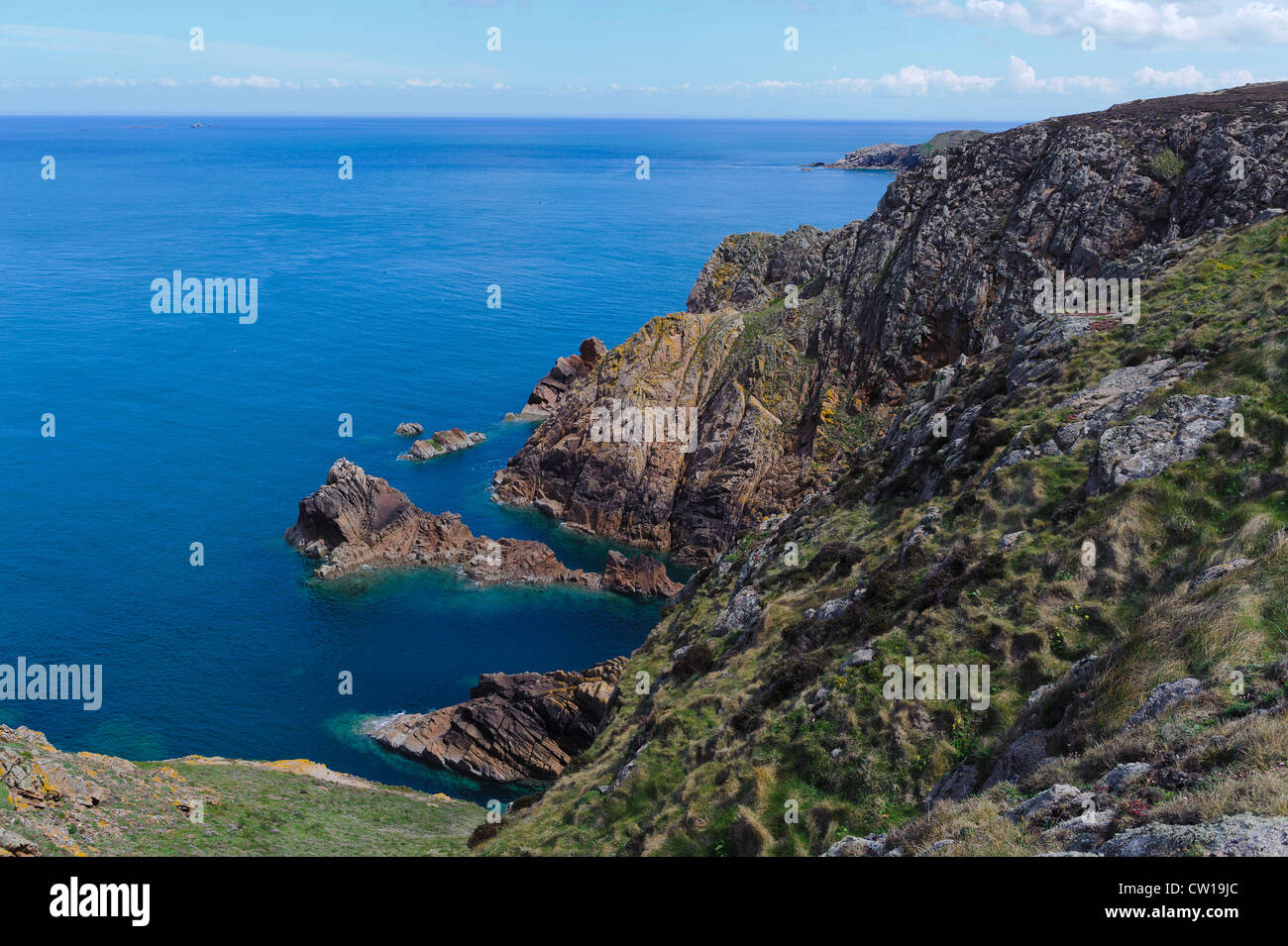 Coast near Le Pinacle Isle of Jersey, Channel Islands Stock Photo Alamy