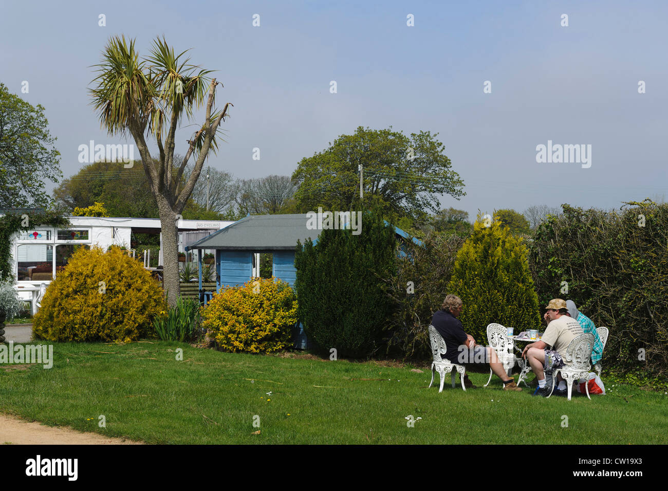 Beauveland Camping Site, Isle of Jersey, Channel Islands Stock Photo - Alamy