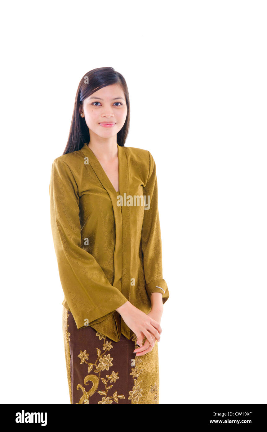 Portrait of a young muslim woman on white background Stock Photo - Alamy