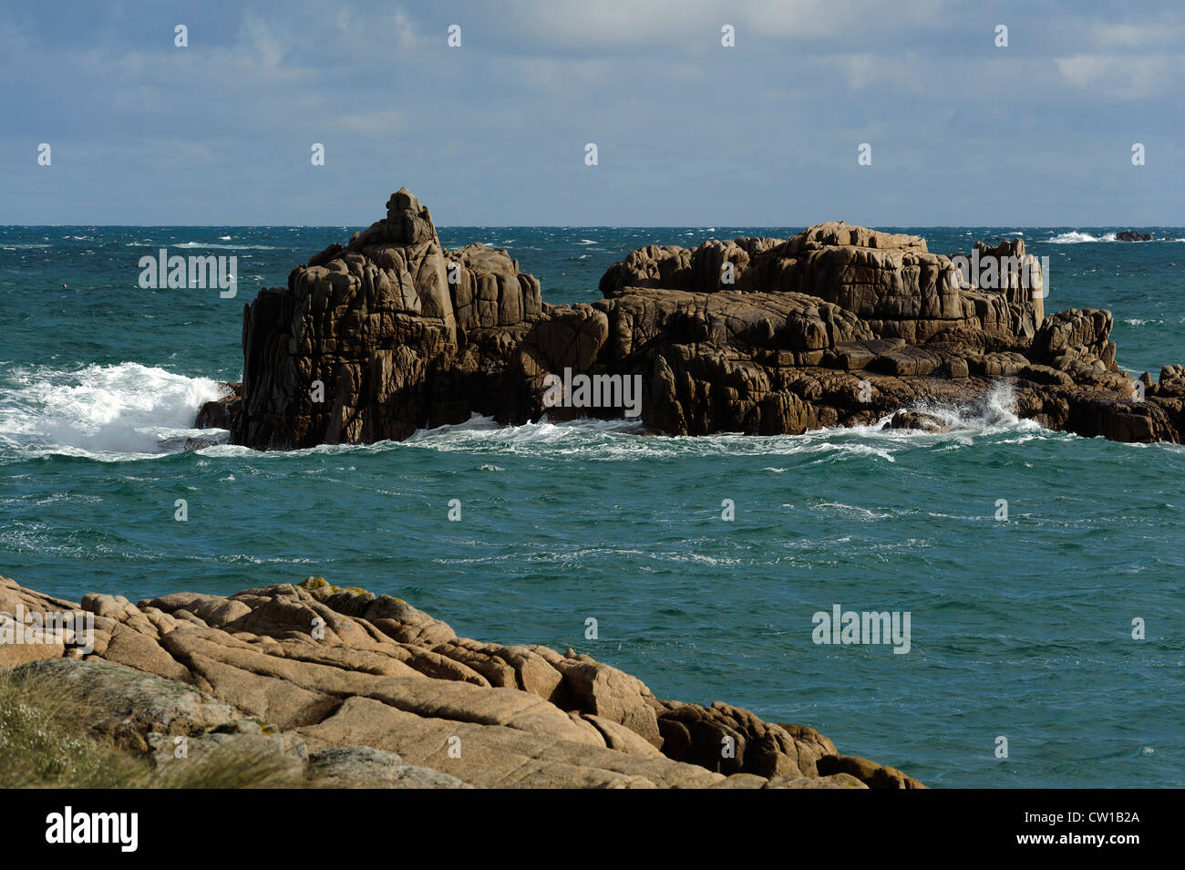 Cobo Bay, Isle of Guernsey, Channel Islands Stock Photo