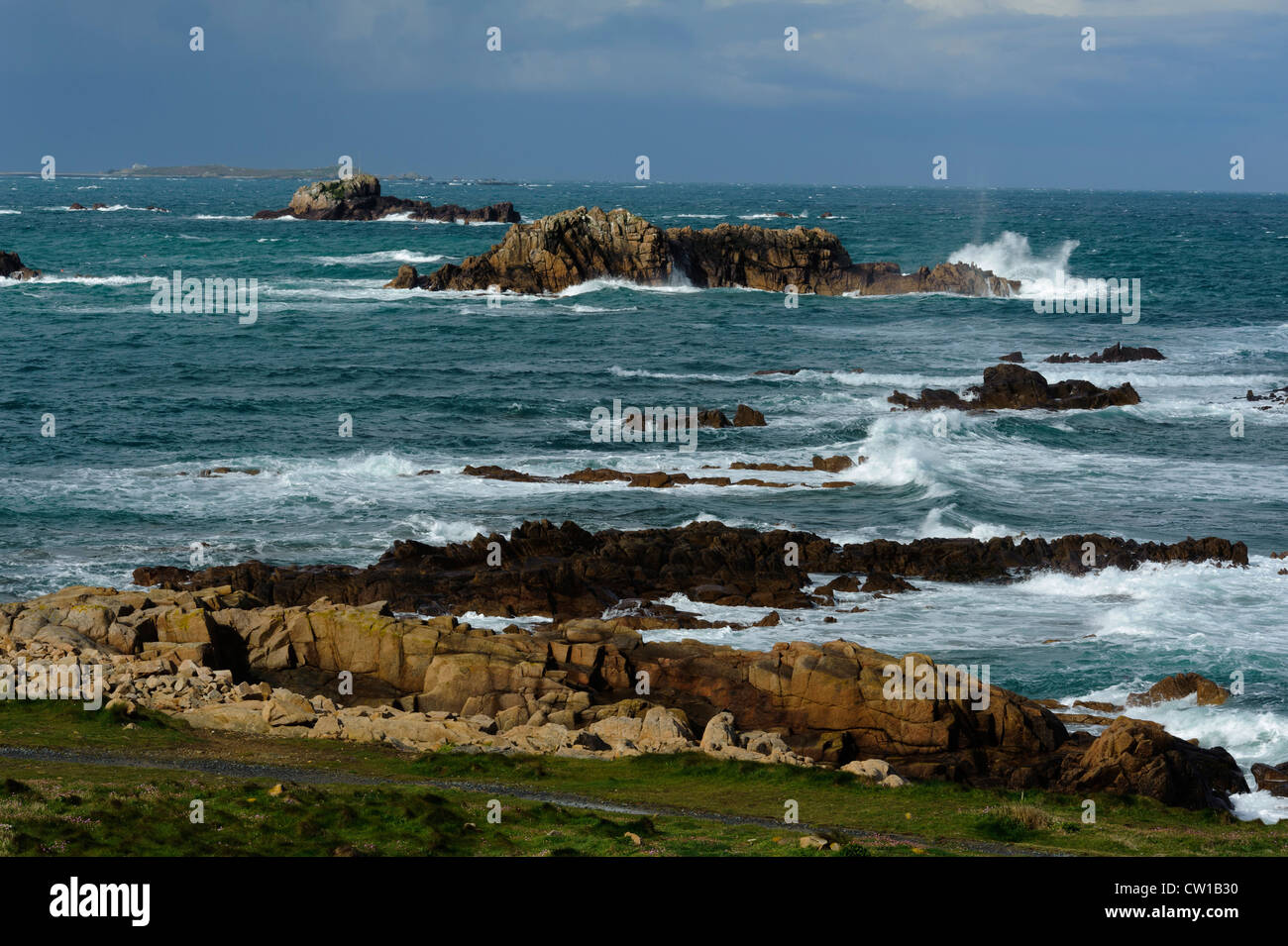 Cobo Bay, Isle of Guernsey, Channel Islands Stock Photo