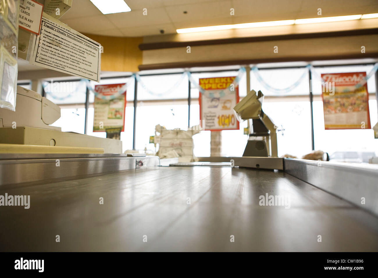 Conveyor Belt at Check out counter in Grocery Store Boston, MA Stock Photo Alamy