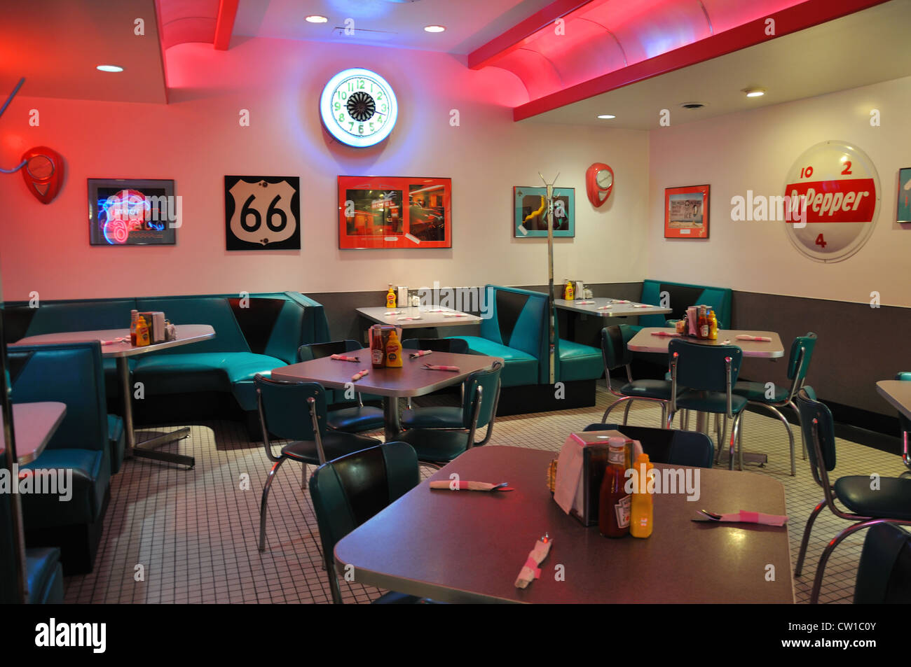 Historic Route 66 Diner, Albuquerque, New Mexico, USA Stock Photo