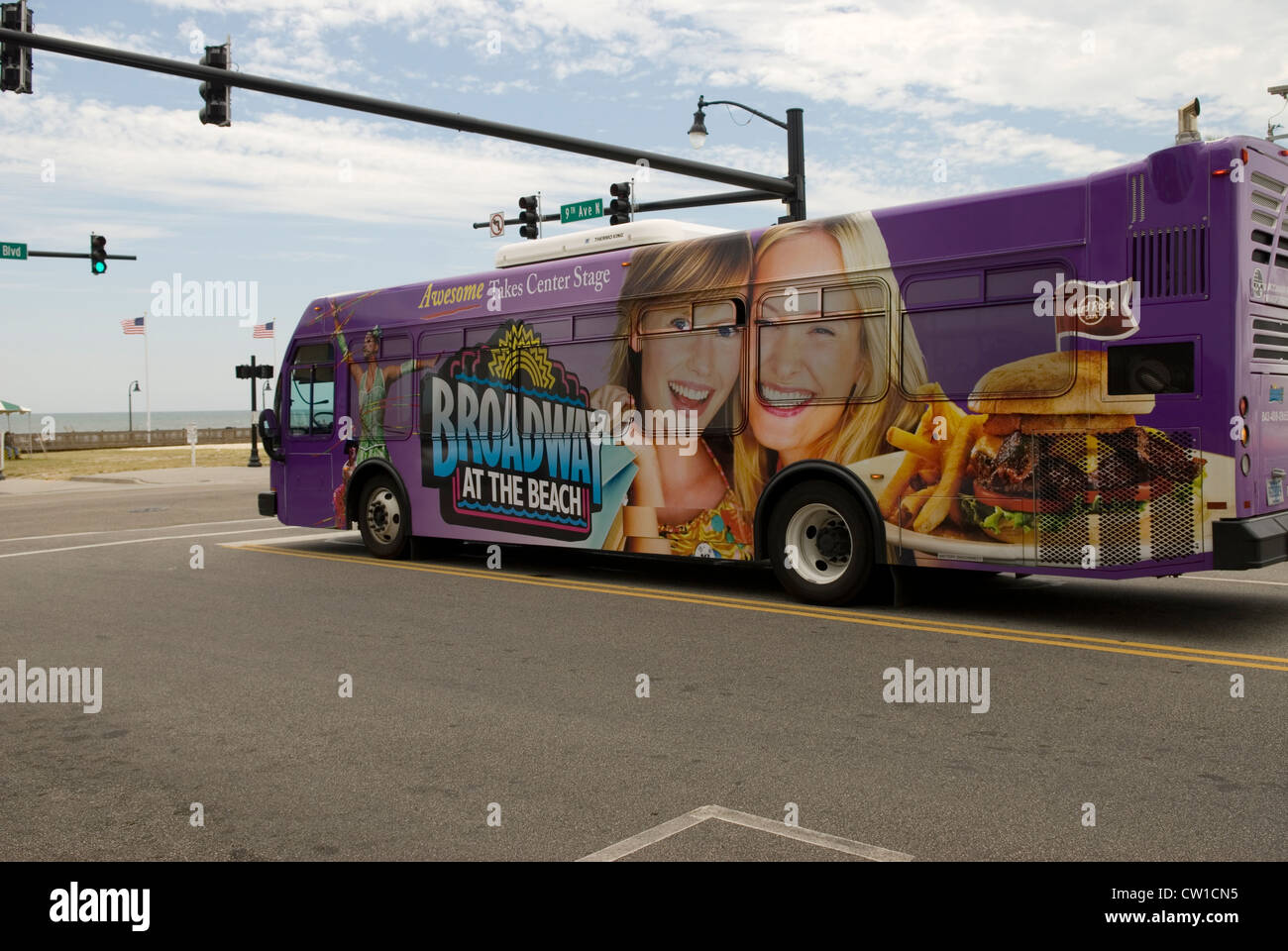 Myrtle Beach City Bus SC USA Stock Photo