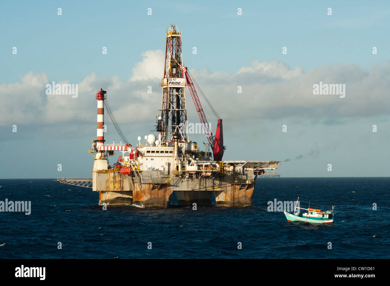 Oil Rig Brazil Offshore SS47 oil drilling rig in Campos basin, Rio de Janeiro, Brazil ...