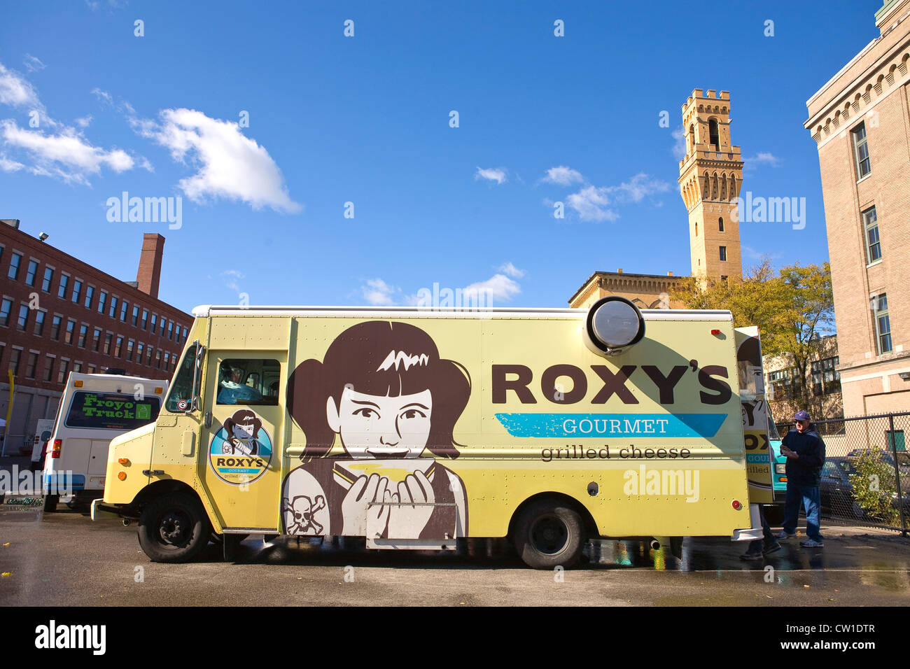 Mobile Food Truck Boston, Massachusetts Stock Photo