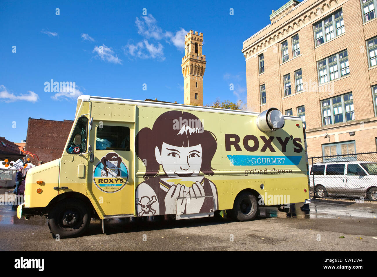 Mobile Food Truck Boston, Massachusetts Stock Photo
