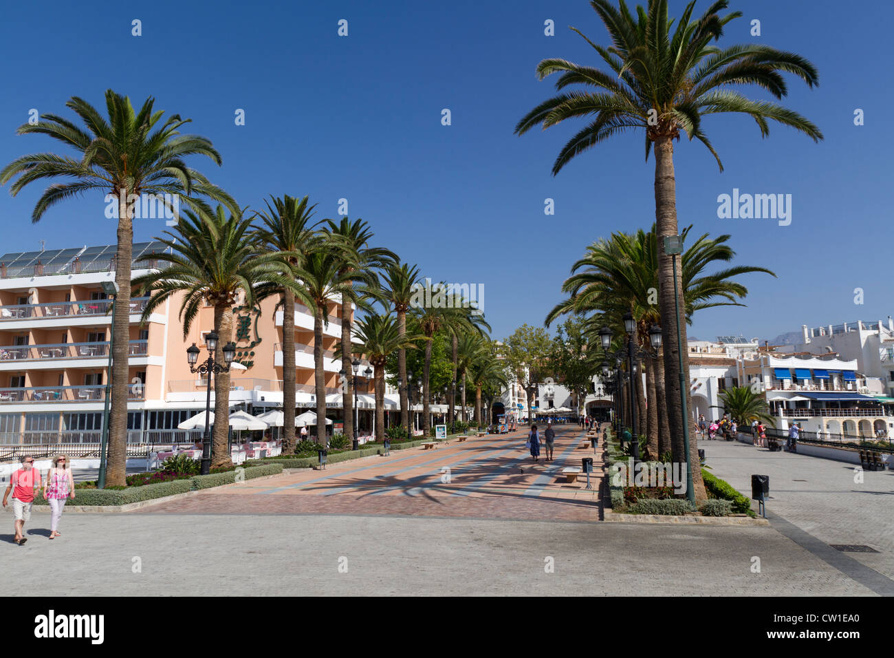 The Balcon De Europa in Nerja Spain Stock Photo Alamy